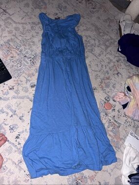 Loft Blue Sleeveless Maxi Dress - Lightweight Casual size medium